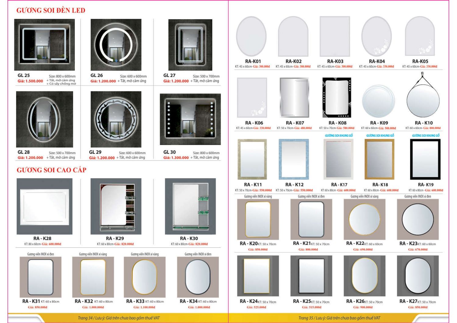 Thiết bị vệ sinh RANROVER Catalogue và Bảng giá mới nhất /Page 18